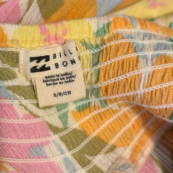 Billabong Summer Shine Midi Dress Size Small Colorful Floral Sundress Slip Beach - Picture 8 of 13